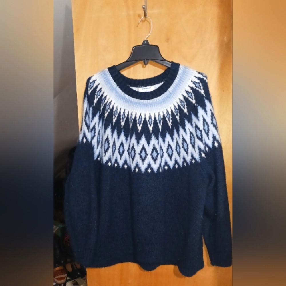 Blue fair isle sweater